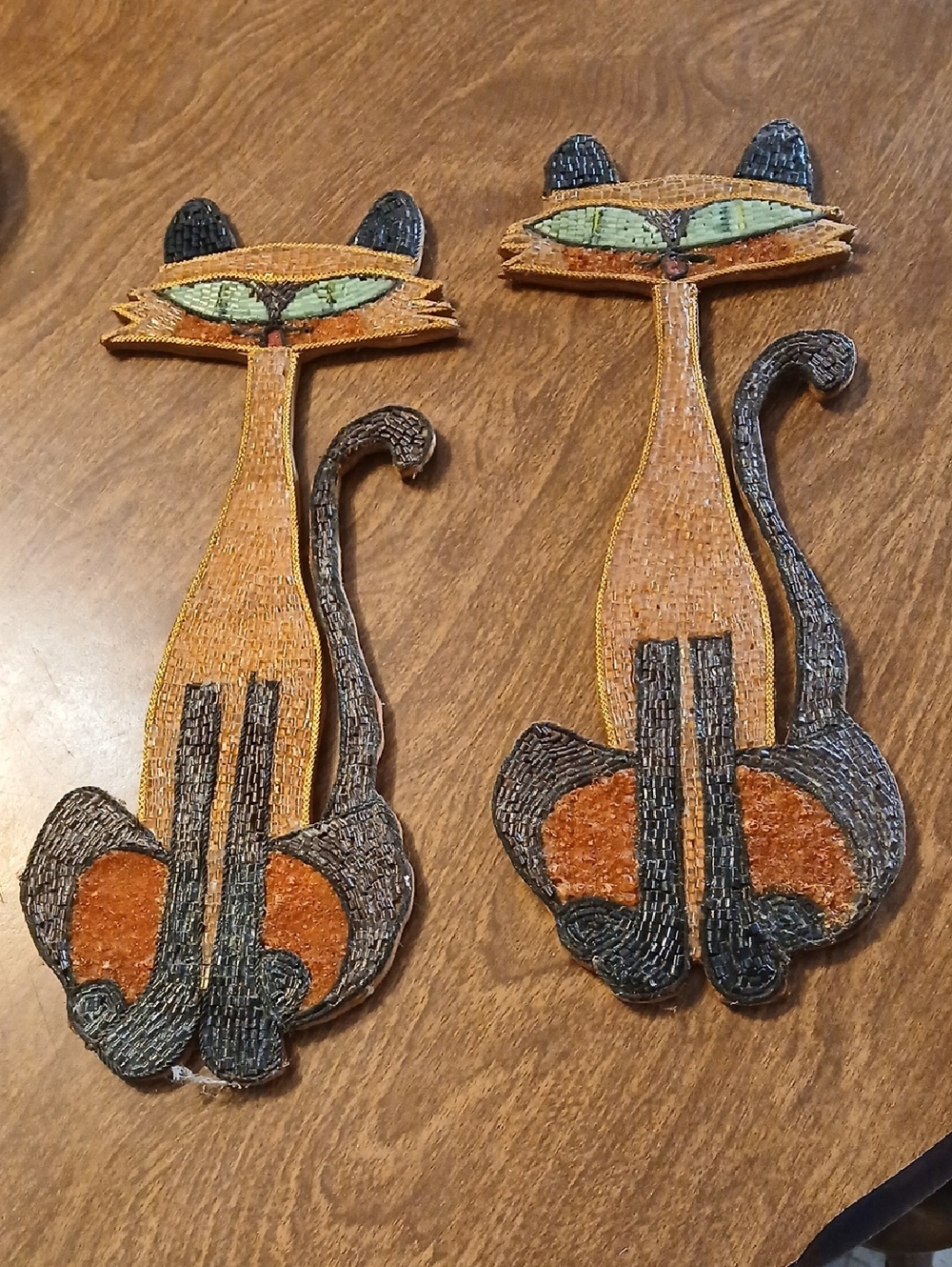 Pair Of Siamese Cat Wall Placks